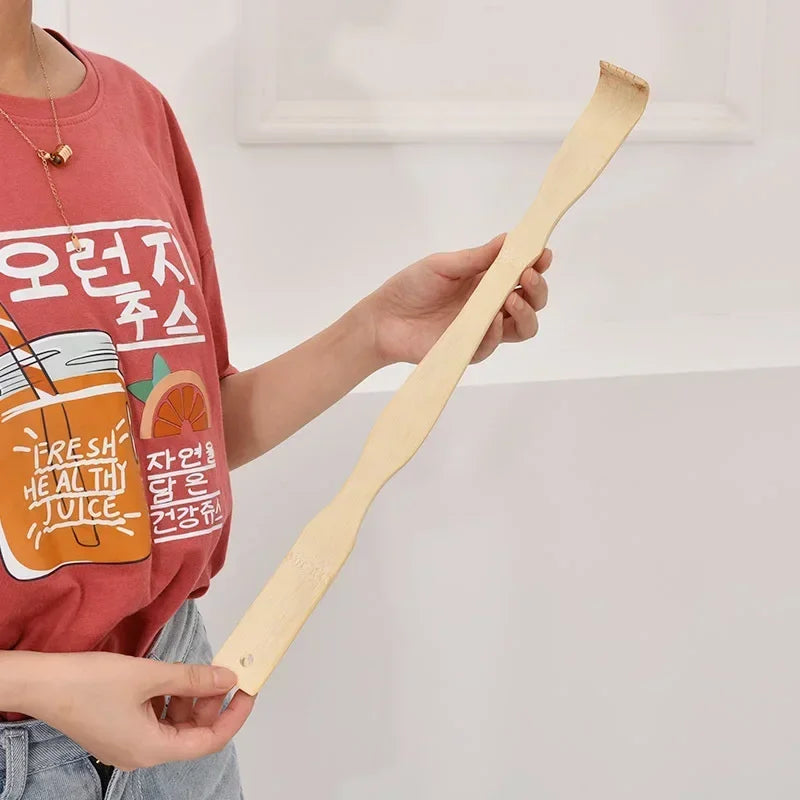 Durable Bamboo Massager Back Scratcher Wooden Body Roller Stick Backscratcher Wooden Scratching Backscratcher Massager