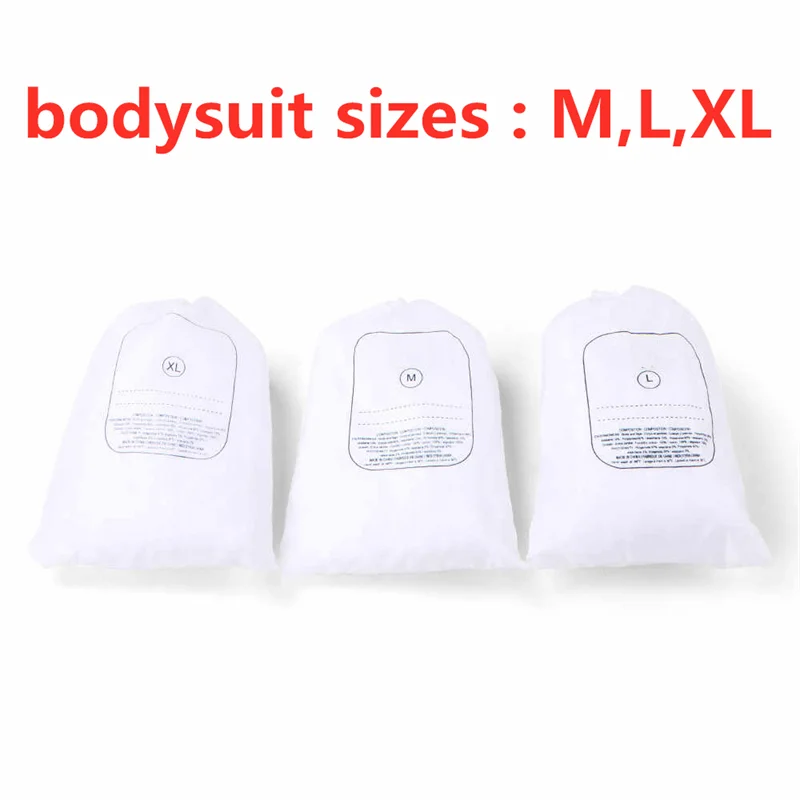 10pcs white bodysuit body suit massage suits disposable vacuum massages costumes for vacuum body massage machine