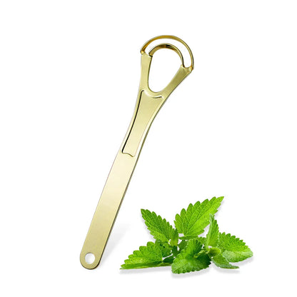 Stainless steel tongue scraper - a professional tongue cleaning tool, tongue coating and tongue scraping tool set easy to clean
