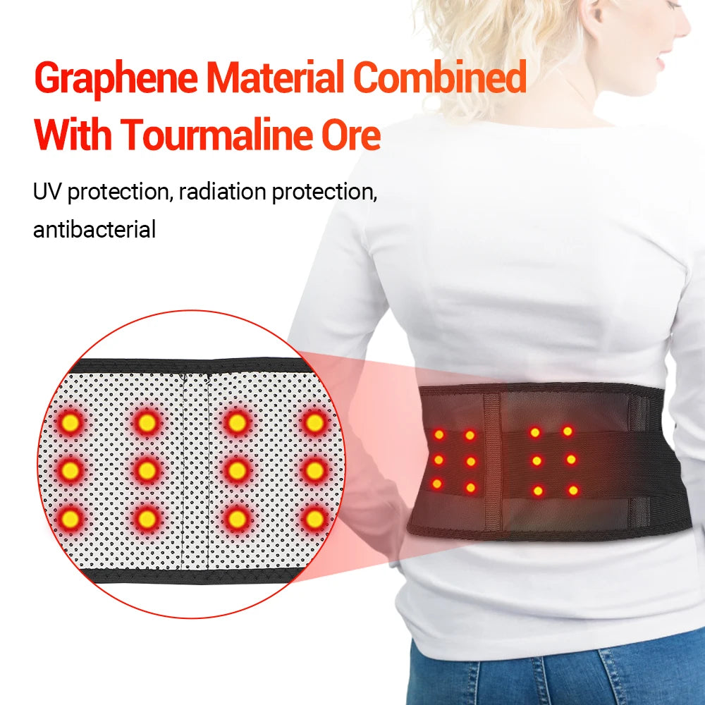 Adjustable Waist Tourmaline Self Heating Magnetic Therapy Back Waist Support Belt Lumbar Brace Massage Band Health Care medical