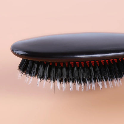 1PC Oval Boar Bristle & Nylon Hair Comb Mini Anti-static Hair Scalp Massage Comb Hairbrush Salon Hair Brush Styling Tools