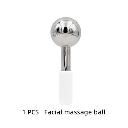 Hot Selling Skin Ice Globes Rose Gold Cooling Facial Ice Globes Beauty Roller Stainless Steel Magic Metal Cold Therapy Hand Held