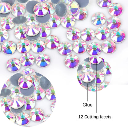 SS3-SS50 Big Bag Glitter Non hotfix FlatBack Wholesale Top Quality Better DMC Crystal AB Glass Strass Iron On Hotfix Rhinestones