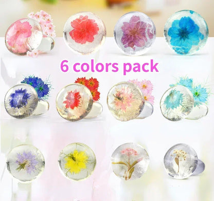100g Transparent Handmade Soap with Real Fresh Flower Amino Acid Infused Creative Floral Handmade Bar Soap