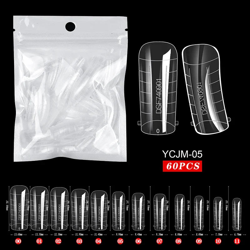 Extension False Nails Art Tips Acrylic Fake Finger Gel Polish Mold Sculpted Full Cover Press on Nails Manicures Accessories Tool