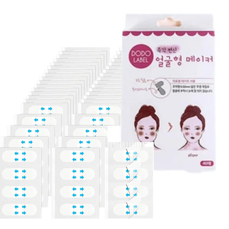4/80Pcs/10Sheets V Lift Face Sticker Invisible Makeup Adhesive Lift Face Tape Slim Patch Breathable Sticker Lifting Tighten Chin