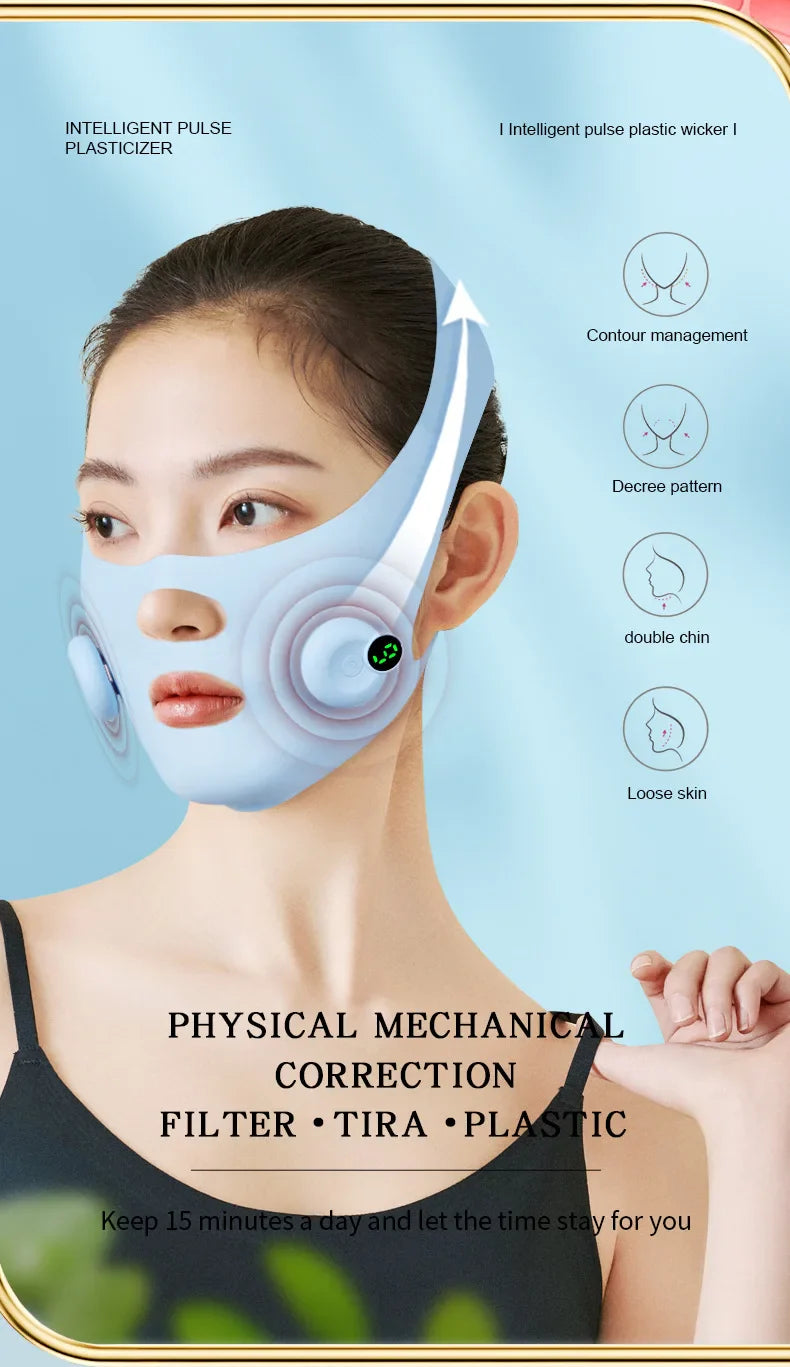 Intelligent Electric Double Chin V-Shaped Face Machine Anti-Wrinkle Facial Massage Adjustable Intensities  Women's V-Face Device