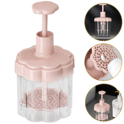 Pink Auto Rebound Foaming Bottle Face Wash Bubble Maker Portable Cleansing Gel Tool Skincare Supply Facial Brush