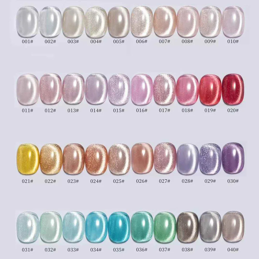 VINIMAY 40PCS Cat Eye Gel Polish Set With Color Swatch 9D Magnet Gel Soak Off Gelpolish Gel Varnish Collection Nail Gel Kit 15ML