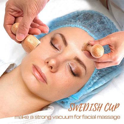 Face Massage Roller Wooden Facial Maderotherapy Lifting Wood Therapy Massage Kit Anti-Cellulite Facial Lifting Wrinkle Remover