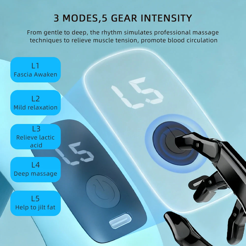 Multifunctional Full-Body Fascia Ring Portable Fascia Gun Massage Ring Vibrating Neck Shoulder Relaxation Body Shaping Massage