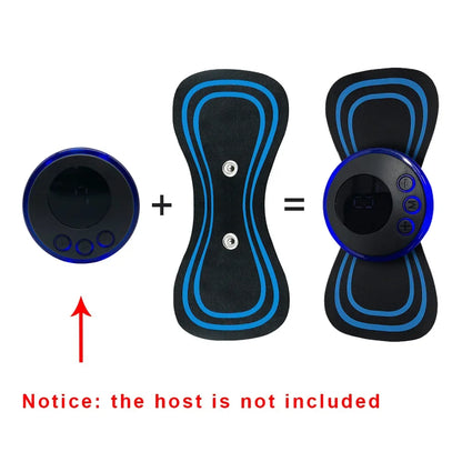 10pc Cervical Massager Replacement Tablet Mini Electronic Pulse Full Body Massage to Dredge Blood Portable Massage Tool
