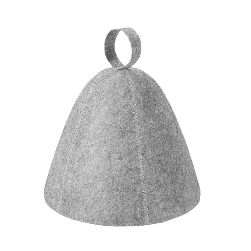 Thicken Wool Felt Shower Cap Hair Turban Quickly Towel Drying Hats Felt Sauna Hat Men Dry Sauna Cap for Man XYM005