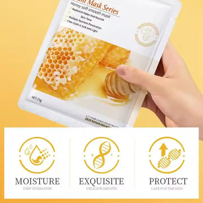 6pcs Natural Plant Face Mask Beauty Skincare Facial Masks Moisturizing Firming Hydrating Sheet Mask Skin Care Korean Cosmetics