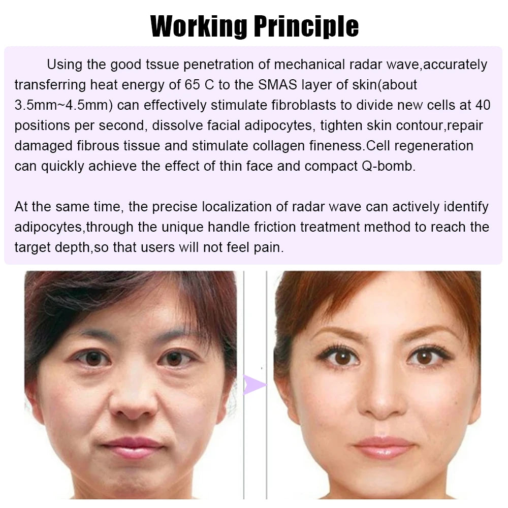 New 2 in 1 Ultrasonic Facial Beauty Machine Skin Rejuvenation Anti Wrinkle Face Lifting Body Shaping For SPA Salon Skin Care
