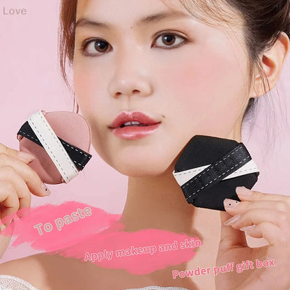 [L&P]Double Ribbon Large Water Drop Air Cushion 1 2 3Pcs Wet Or Dry Use Air Cushion Powder Puff Multi Functional Portable