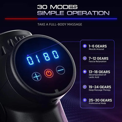Deep Tissue Massage Gun Portable Facial Muscle Massager Massage Pistool For Back Neck Body Muscle Fitness Tool