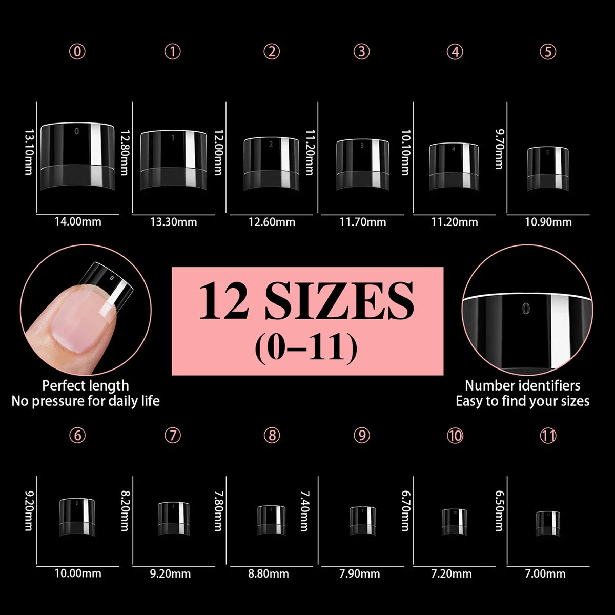 XS Square Soft Gel Tips For Toenails&Nails Half Cover Press On Acrylic Nails Extra Short False Nails For Small Nail Bed
