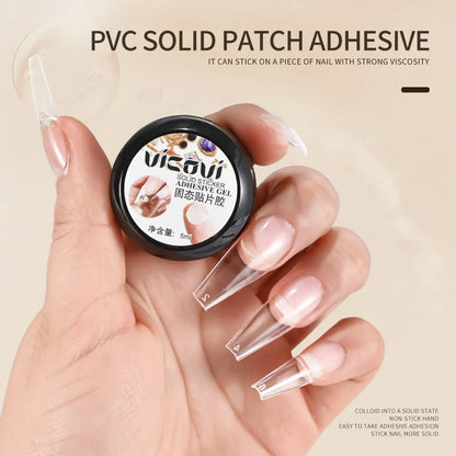 5ML Solid Gel For False Nails Bubble-free Transparent Solid Strong Glue Stick Nails Tips/Gems Long-lasting Solid Nail Patch Gel