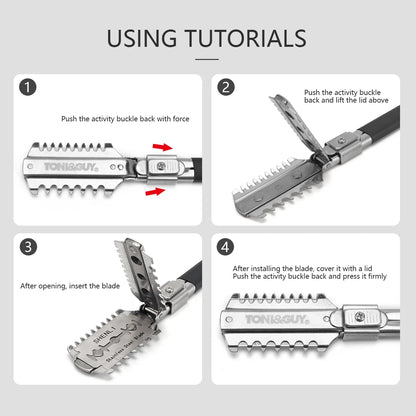 Salon Hairdressing Professional Double-Edge Razor Blades Manual Razor Comb Barber Cutting Thinning Haircutter Styling Tools