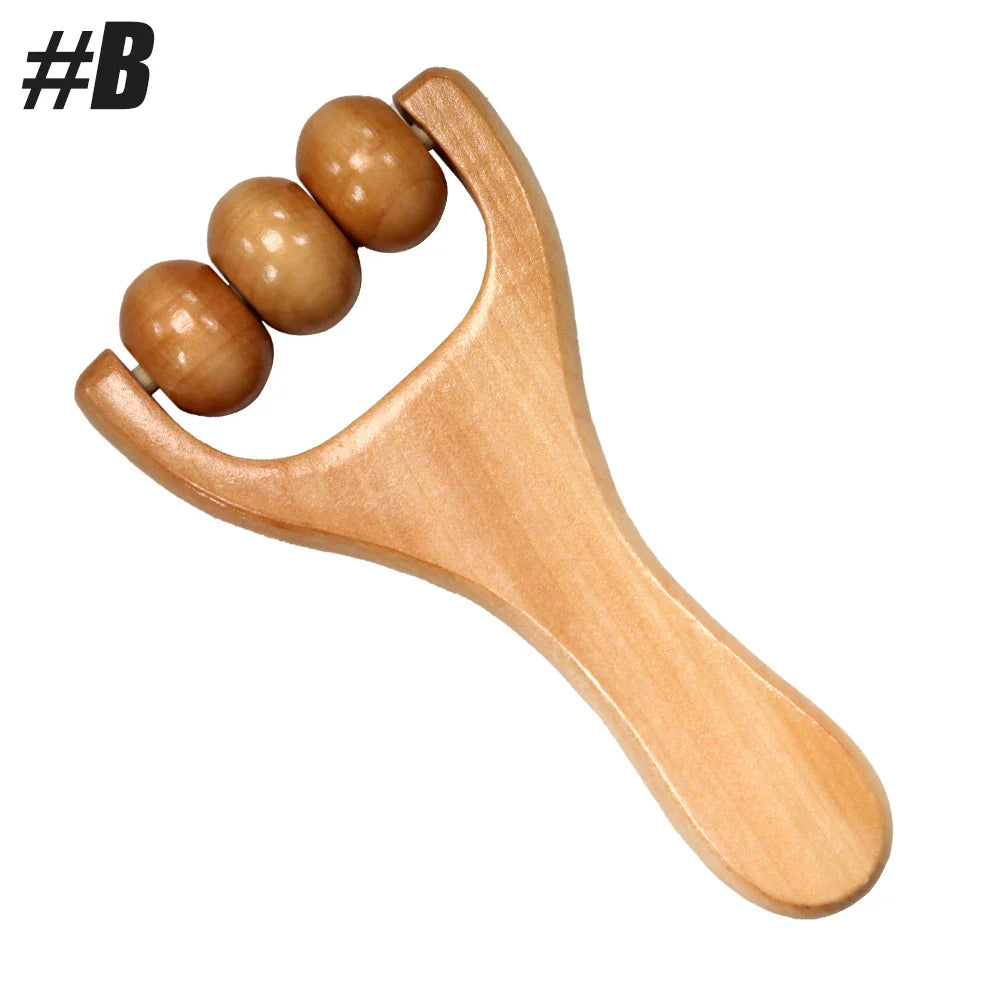 1Pcs Wooden Massage Roller,Multi-Functional Roller for Cellulite Reduction,Muscle Tension,Supports Skin Health,Full Body Roller
