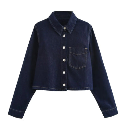 TRAF Women 2024 Autumn New Fashion Tongle Style Long Sleeve Button Shirt with Wide Leg Decoration Loose Long suit Blouses Mujer
