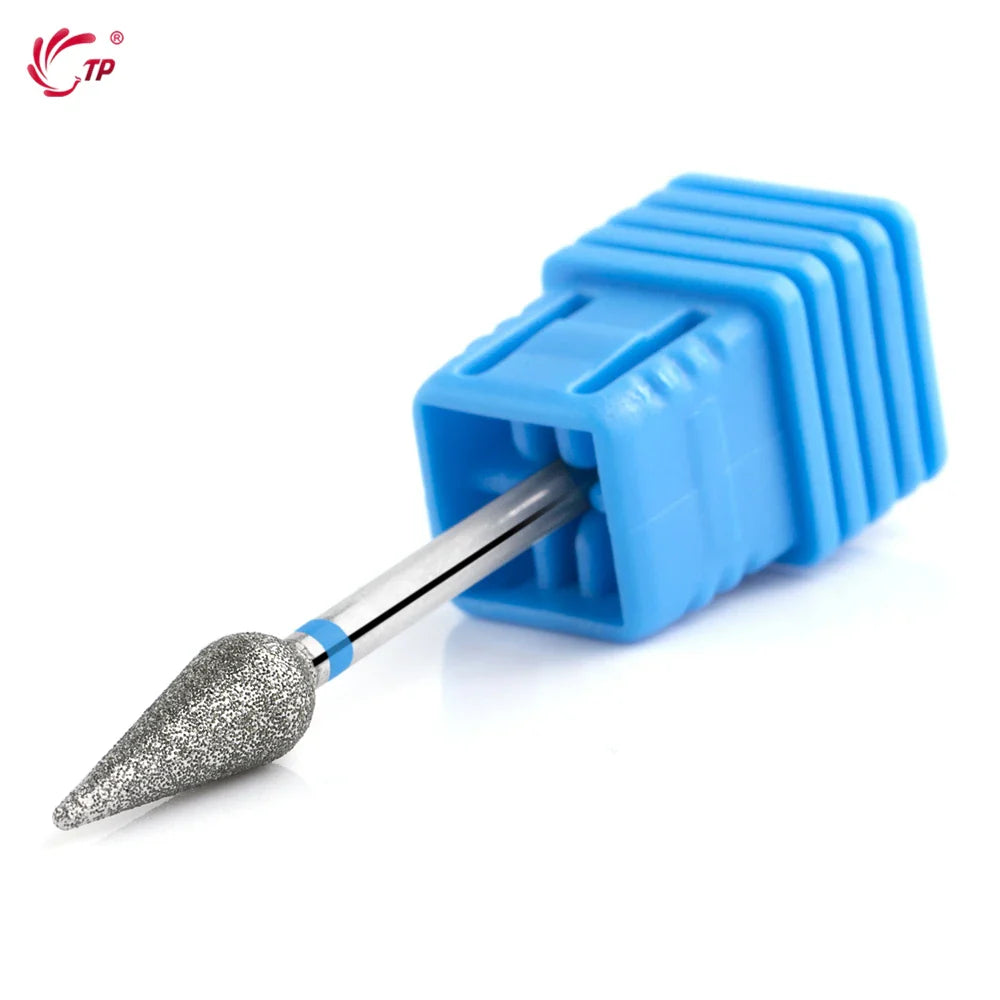 TP 3pcs/set Flame Diamond Nail Drill Bits 3/32'' Russian Electric File Bits Milling Cutter for Manicure Cuticle Remove Nail Tool