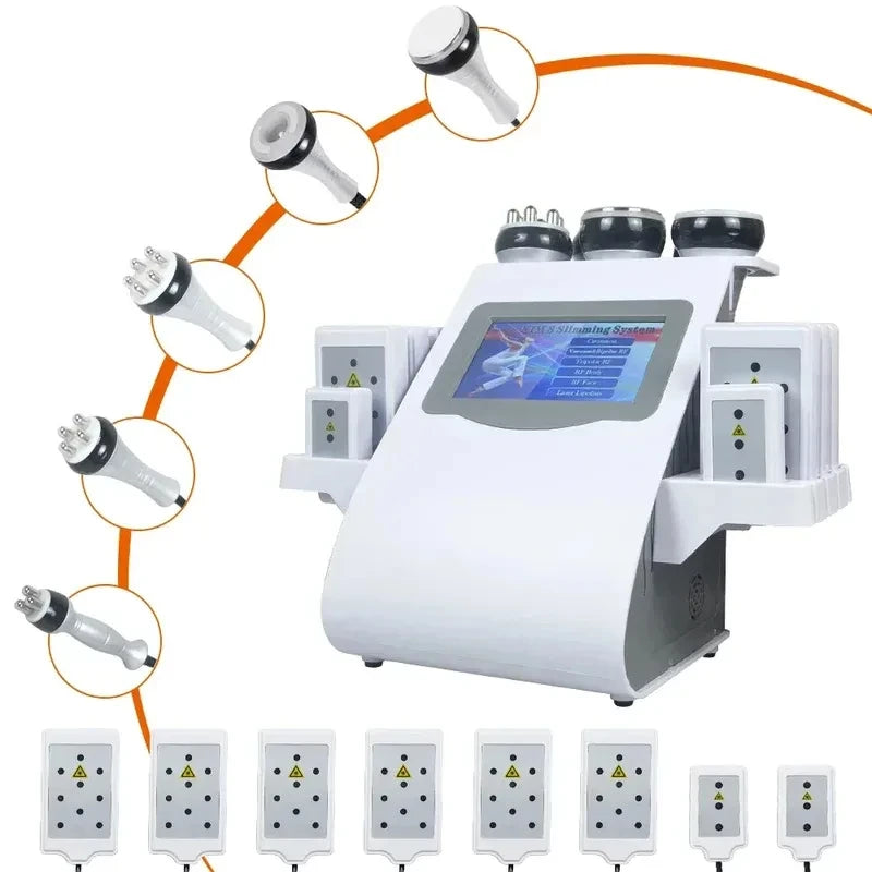 2025 NEW 6 In 1 Kim 8 Adjustable 40K ipo Laser Vacuum Cavitation Machine Ultrasonic Radio Frequency Facial Body Shaping 2025