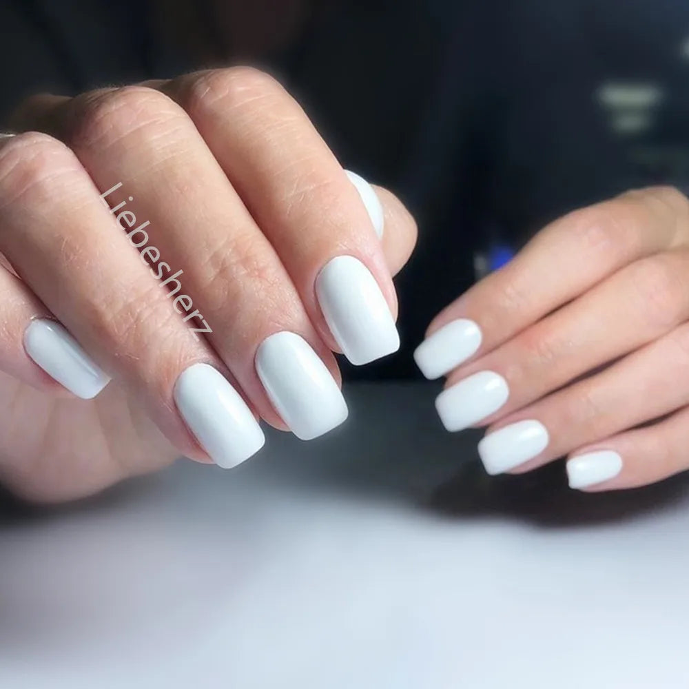 Artificial Press On Fake Nails Glossy Wine Red False Nail Long Square Reusable DIY Lady Fingernail Tip Manicure Tools