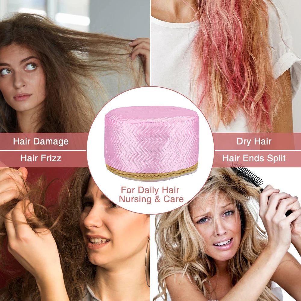 Thermal Treatment Hair Cap Heating Electric Hair Cap Nourishing Hair Mask Baking Oil Cap Hair Dryer Heat Hat Hair Care