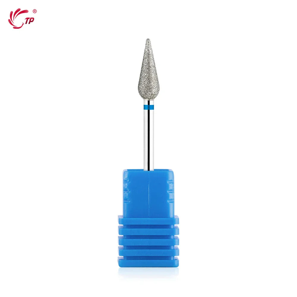 TP 3pcs/set Flame Diamond Nail Drill Bits 3/32'' Russian Electric File Bits Milling Cutter for Manicure Cuticle Remove Nail Tool