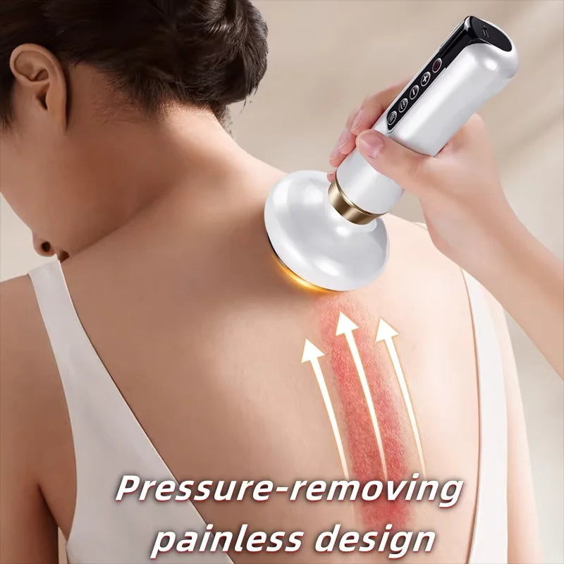 Electric scraping device hot compress shoulder and neck massager cupping device physiotherapy dredging and sucking device