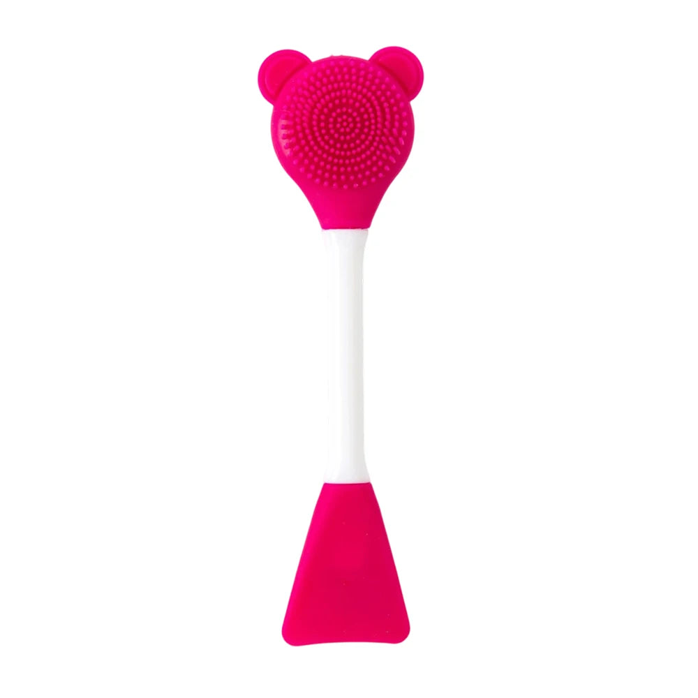 Facial Cleaning Silicone Brush Facial Mask Applicator Skincare Accessories Silicone Body Scrubbers 2in1 Spa Facial Wash Brushes