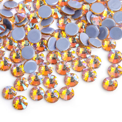 SS16 SS20 Glitter стразы Crystal Hotfix Rhinestones 1440pcs/pack Crystal AB Hot Fix Rhinestone for Apparel Wedding Dress E7021