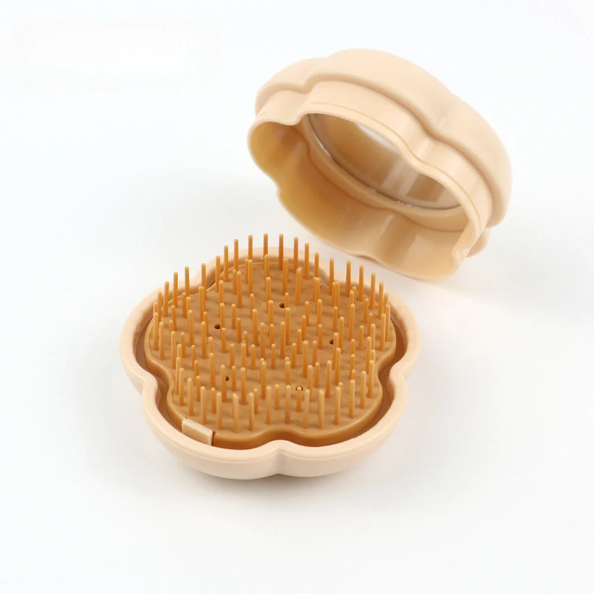 Multicolor Flower-Shaped Scalp Massager Brush with Lid - Soft Silicone Bristles Hair Washing Comb for Scalp Massage & Hair Care