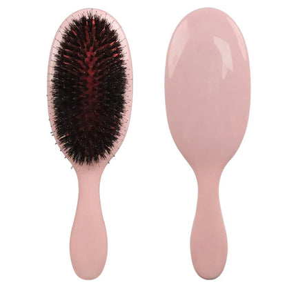 1PC Oval Boar Bristle & Nylon Hair Comb Mini Anti-static Hair Scalp Massage Comb Hairbrush Salon Hair Brush Styling Tools