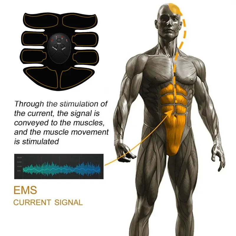Wireless EMS Muscle Stimulator Buttocks Hip Trainer Electric Abs Trainer USB Recharge Body Massager Weight Loss Fitness Shaping