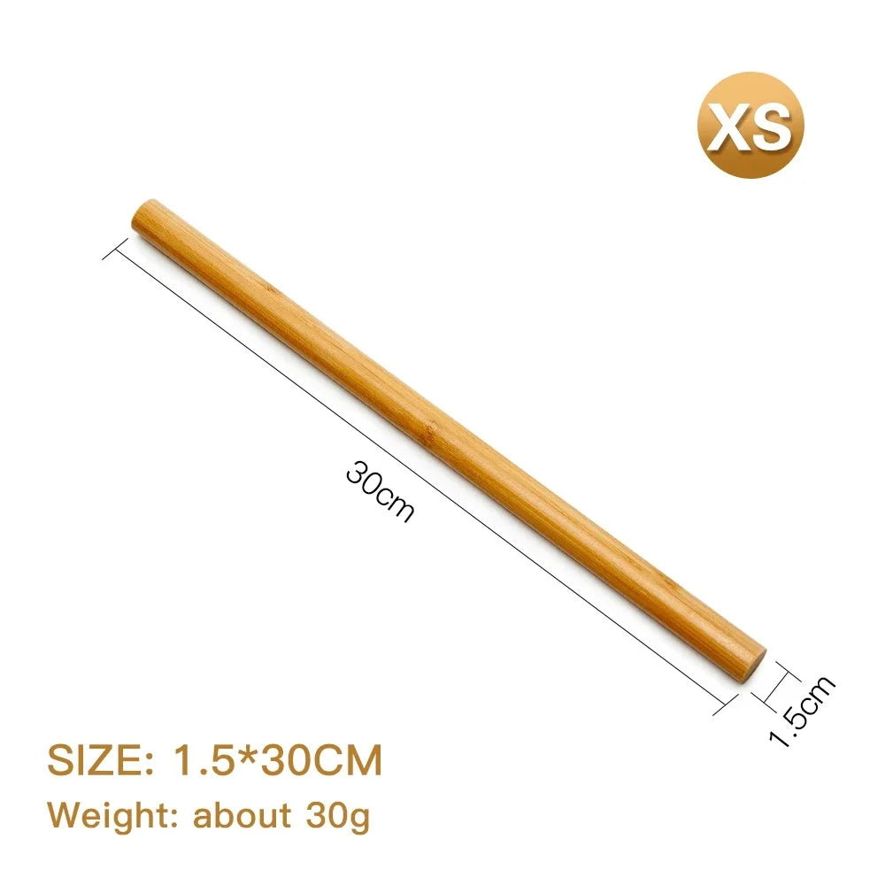 Natural Bamboo Massage Stick Wood Therapy Stick Gua Sha Massage Wood Therapy Tools for Body Contour Cupping Gua Sha Massager