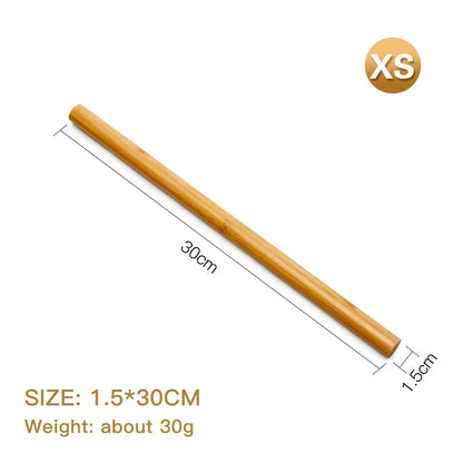 Natural Bamboo Massage Stick Wood Therapy Stick Gua Sha Massage Wood Therapy Tools for Body Contour Cupping Gua Sha Massager
