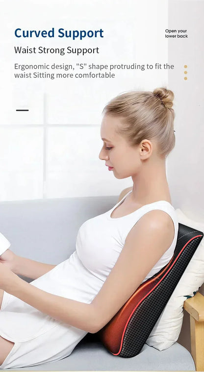 Multifunction Massage Pillow Neck Shoulder Back Electric Healthy Home Car Shiatsu Massager