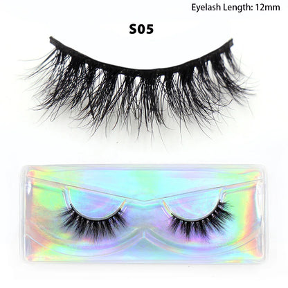 LEHUAMAO Makeup Mink Lashes 3D Short Mink Eyelashes Natural False Eyelashes Fluffy Mink Lashes Extension 12mm-15mm Eyelashes