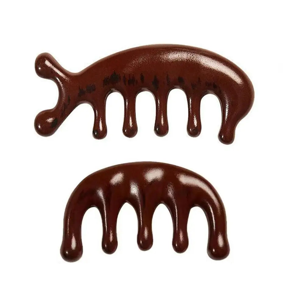 Wood Deer Antler Five Paws Massage Comb Meridians Dredging Scalp Facial Massage Comb Gifts ABS Head Scalp Body Massagers Tool