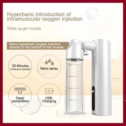 New 80ml Oxygen Injection Instrument Water Replenishing Spray Household Hand-held Face Cold Spray Humidifier Beauty Health