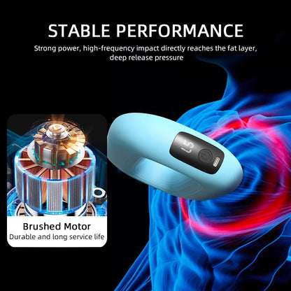 Multifunctional Full-Body Fascia Ring Portable Fascia Gun Massage Ring Vibrating Neck Shoulder Relaxation Body Shaping Massage