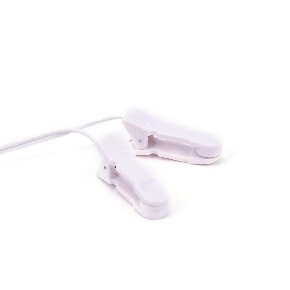 Electrode Lead Wires with 2 Ear Clips for Tens Therapy Machine Massager 2.5mm