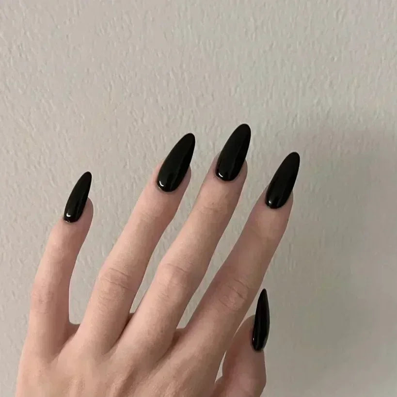 24pcs/Box Long Coffin False Nails Art Rose with Glue Wearable Nude Pink White Color Jelly Nails Tips Full Cover Press on Nails