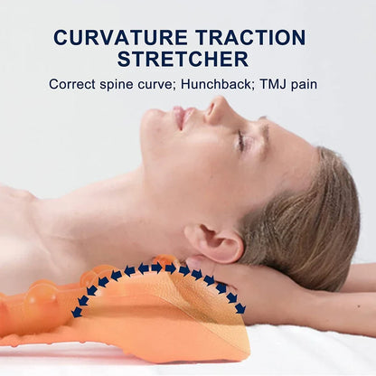 Neck and Shoulder Relaxer with Upper Back Massage Point, Cervical Traction Device Neck Stretcher for TMJ Pain Relief and Spine