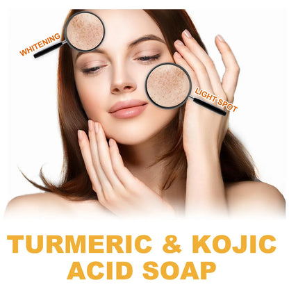 Kojic Acid Dark Spot Remove Soap for Cleaning the Face Whitening Oil Control Even Tone Skin Products Natural Turmeric Soap Bar