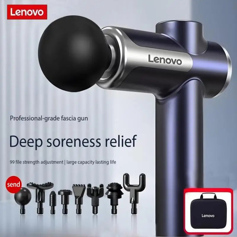 Original Lenovo Professional Grade Fascia Gun N2 N3 Series Muscle Relaxation Massager LED Touch Screen 6-8Massage Head Gifts