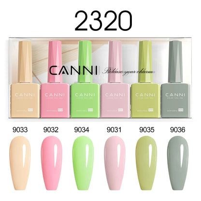 CANNI Nail Gel Polish Set HEMA TPO FREE Jelly Nude Color Rubber Base UV Construction Gel Semi Permanent Soak off UV LED Gel Nail